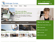 Tablet Screenshot of forbrugereuropa.dk